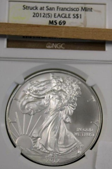 2012 Slabbed Walking Liberty Silver Dollar