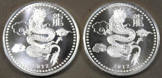 2013 Year of the Dragon 1 oz. Silver Bullion