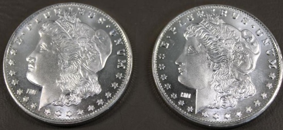 2 Silver Dollar Reproduction 1 Oz. Rounds