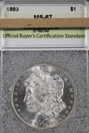 Slabbed 1883 Morgan Silver Dollar