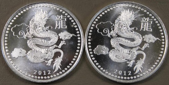 2015 Year of the Dragon 1 oz. Silver Bullion