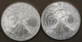 2 Walking Liberty Silver Dollars
