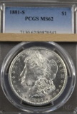 1881 S Slabbed Morgan Silver Dollar