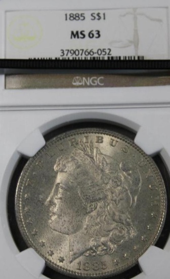 1885 Slabbed Morgan Silver Dollar