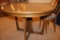 Mid Century Broyhill Round Table with Two Chairs