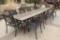 Long Patio Table with 12 Chairs