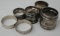 Six Sterling Napkin Rings