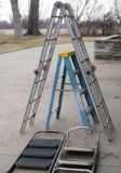 Three Step Ladders & 12' Folding Ladder