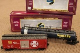 Two MTH Santa Fe Railcars