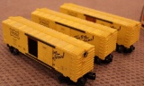 Three Lionel O-Gauge 6565 Frisco Boxcars