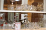 Two Shelves of Glassware