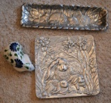 Two Arthur Court Pewter Platters & 6