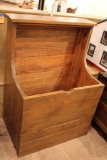 High Backed Hardwood Toy Chest