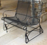 Black expanded Metal Gliding Bench