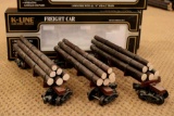 Three K-Line O-Scale Log Cars