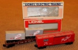 Two Lionel O-Gauge Frisco Railcars