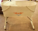 Wicker Bassinet with Bedding