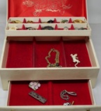 Loaded Estate Jewelry Box with Sterling Goodies