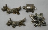 Four Silver Pins