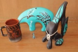 Indigenous Ceramic Sculptures and Mug