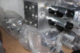 Seven Built Out Aluminum Hydraulic Manifolds