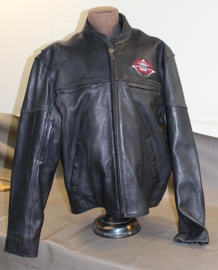 Excellent Thunder Mountain Black Leather Motorcycle Jacket