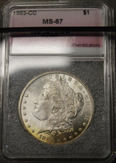 Slabbed 1883-CC Morgan Silver Dollar