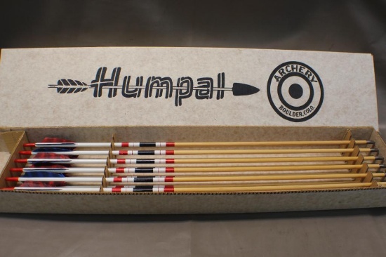 Set of 12 Humpal Archery Cedar Shaft Arrows
