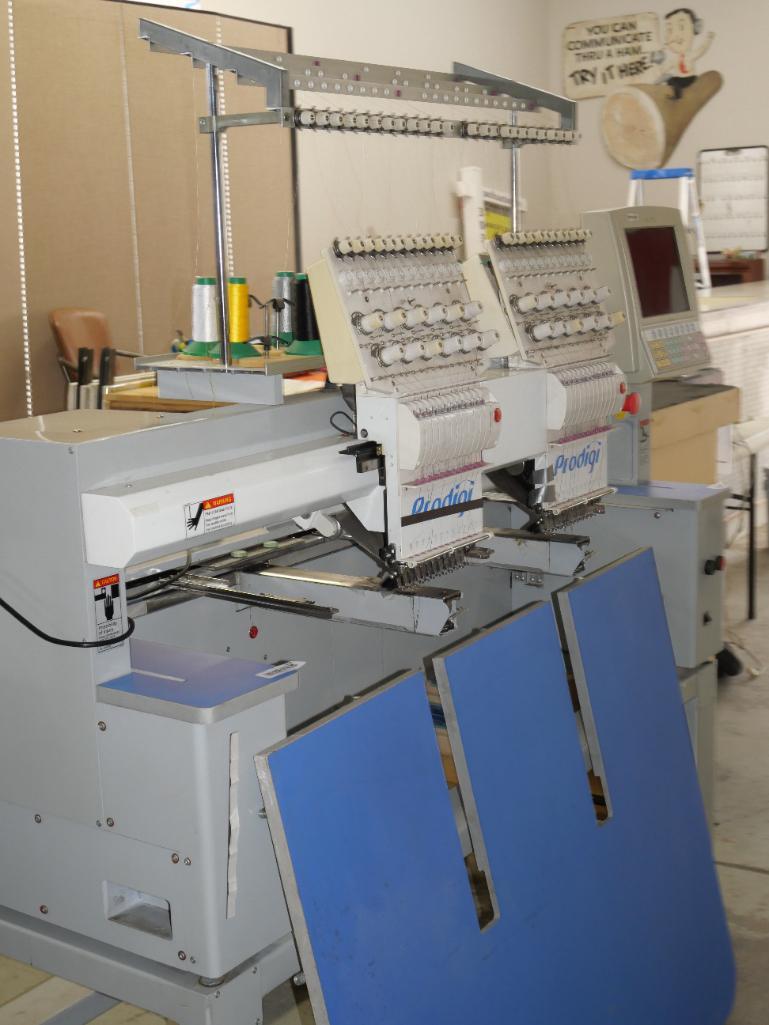 Prodigi Model C1202 Embroidery Machine Proxibid