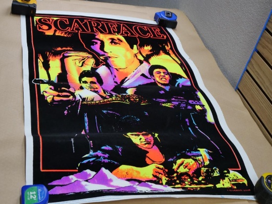 Charron 2008 Scarface Black Light Poster