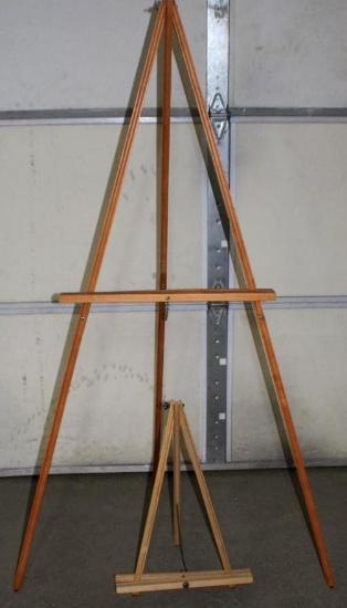 Large and Small Wood Easels