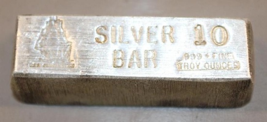 10 Troy Oz Fine Silver Bar