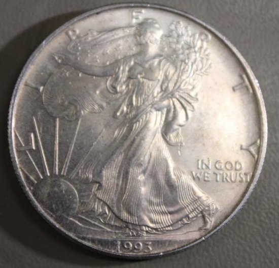 1993 Ungraded Walking Liberty/American Silver Eagle Dollar