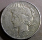 1922 Peace Silver Dollar Ungraded