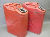 Two Steel US Marked Jerry Cans NO SHIPPING