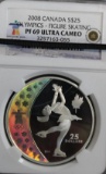 Slabbed 2008 Canada S $25 Olympic Coin