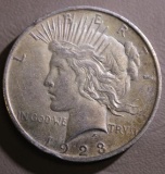 1923 Peace Silver Dollar Ungraded