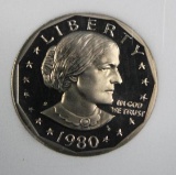 Slabbed 1980-S Susan B Anthony Dollar
