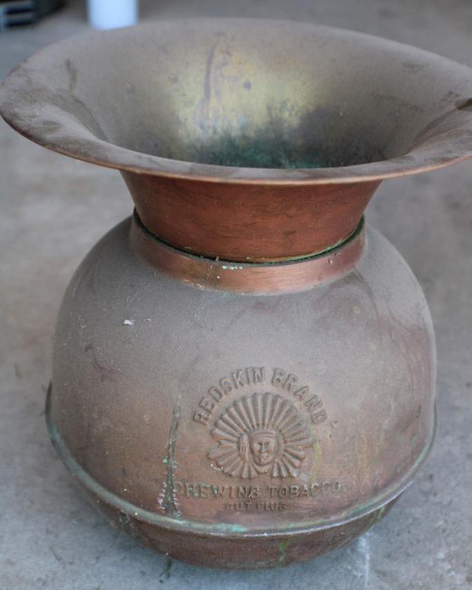 redskin brand chewing tobacco spittoon year made Redskin Brand Chewing Tobacco Spittoon