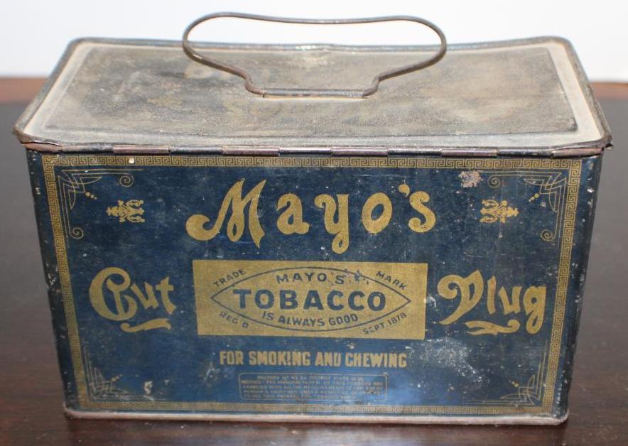 mayo's tobacco tin Antique Mayo's Cut Plug Tobacco Tin