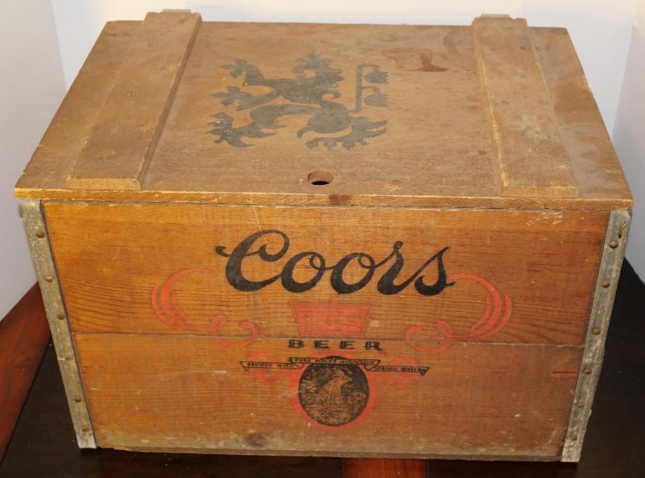 Antique Wooden Coors Box | Proxibid