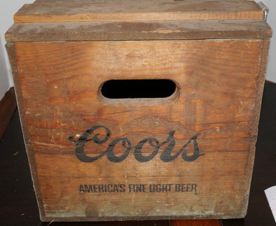 Antique Wooden Coors Box | Proxibid