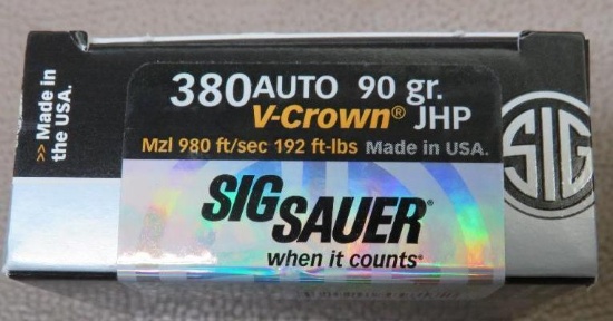 Sig Sauer V Crown 380 ACP Personal Protection Ammunition