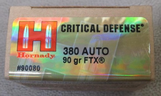 Hornady Critical Defense 380 ACP Personal Protection Ammunition