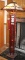 Beautiful Tall Wood and Stained Glass Floor Lamp