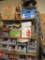 Metal Shelf and Contents