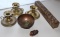 Stone Carved Incense Box, Candle Holder, and Nepalese Bowl