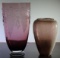 Pair of Large Purple Glass Vases