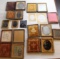 Collection of Antique Tin Type Photos in Folding Frames