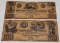 Republic of Texas 100 and 50 Dollar Bills 1839